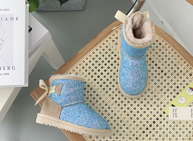 Winter twinkle boots blue & green