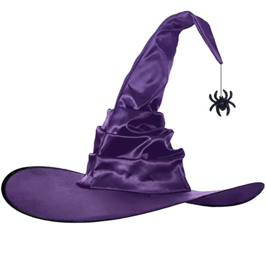 Purple spider witch hat