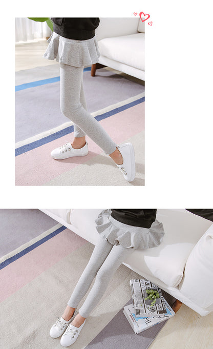Skirted fleece lined leggings