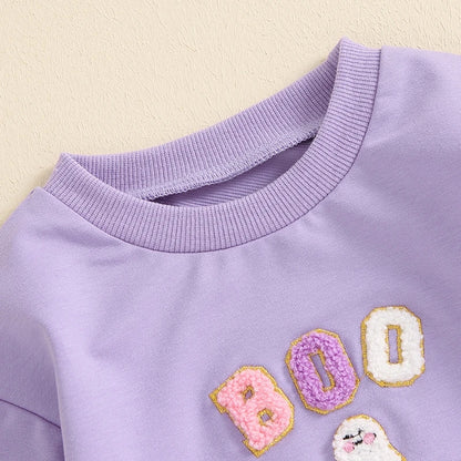 Boo Witches Ghost Sweatshirt and tulle skirt set RTS