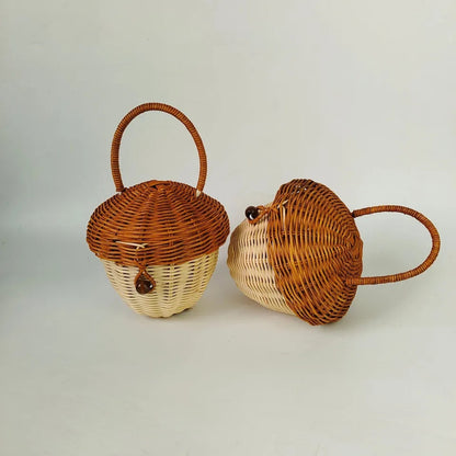 Rattan Acorn bag RTS