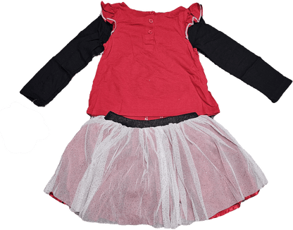 Nannette Girls Santa's #1 Elf 2 pc skirt set 24M