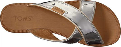 TOMS Kids Girl's Viv (Little Kid/Big Kid) Silver Specchio 12 Little Kid M