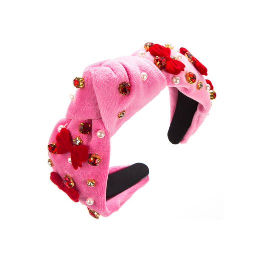 Valentine's heart Bling knot headband