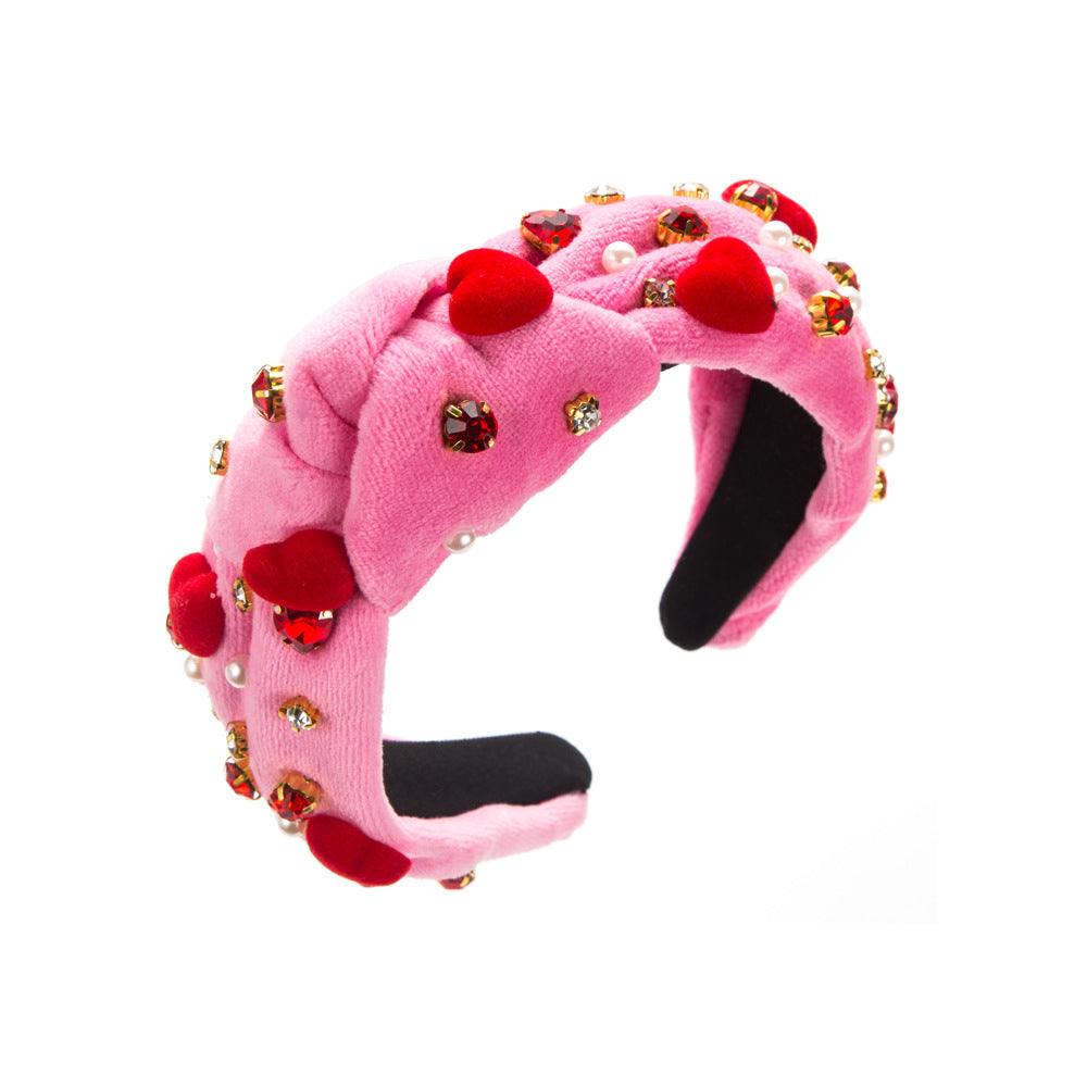 Valentine's heart Bling knot headband