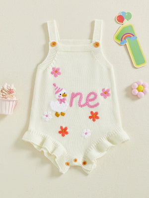 Silly Goose "One" First Birthday Romper