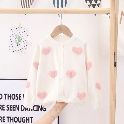 Heart contrast super soft cardigan