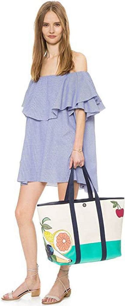 Tory Burch Penn Applique XL Tote Bag, Fruit…