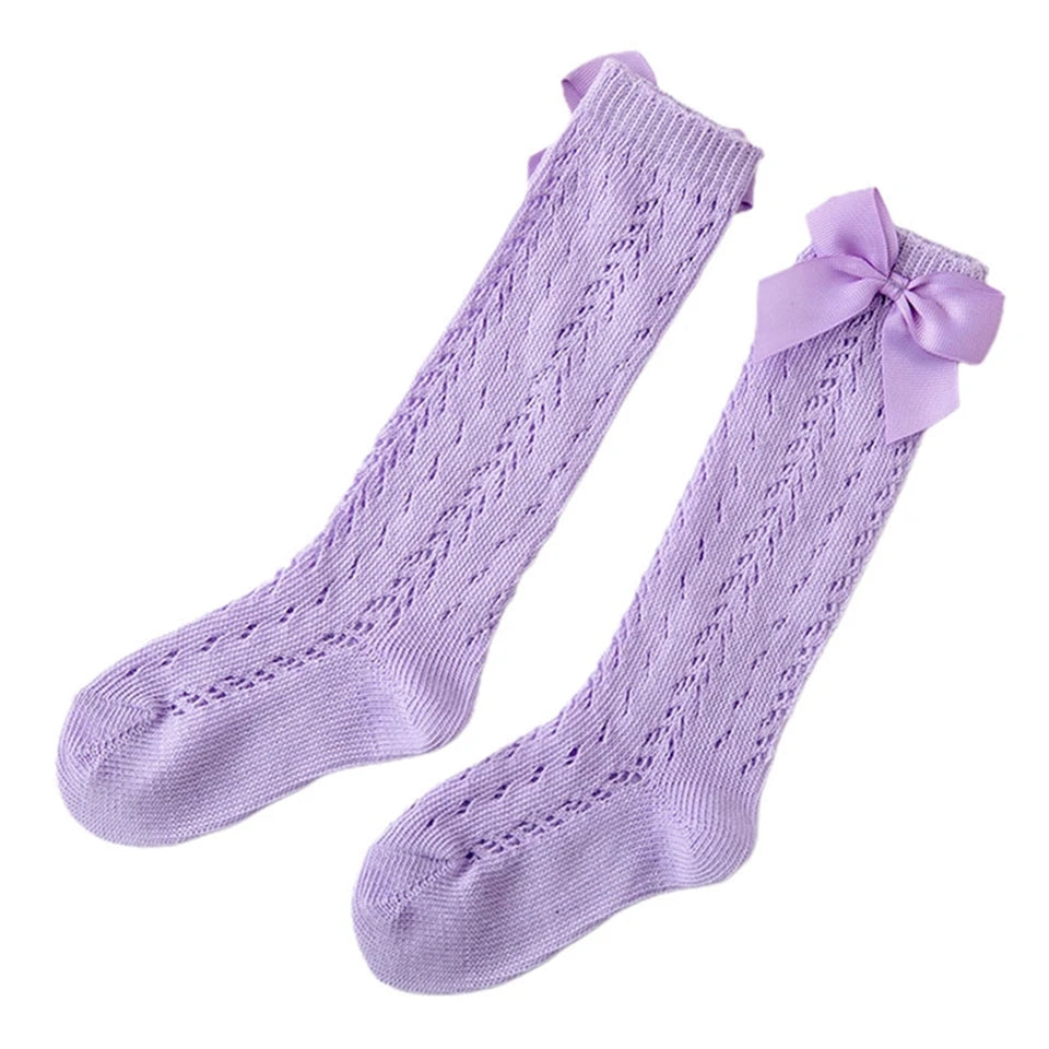 Bow crochet Socks