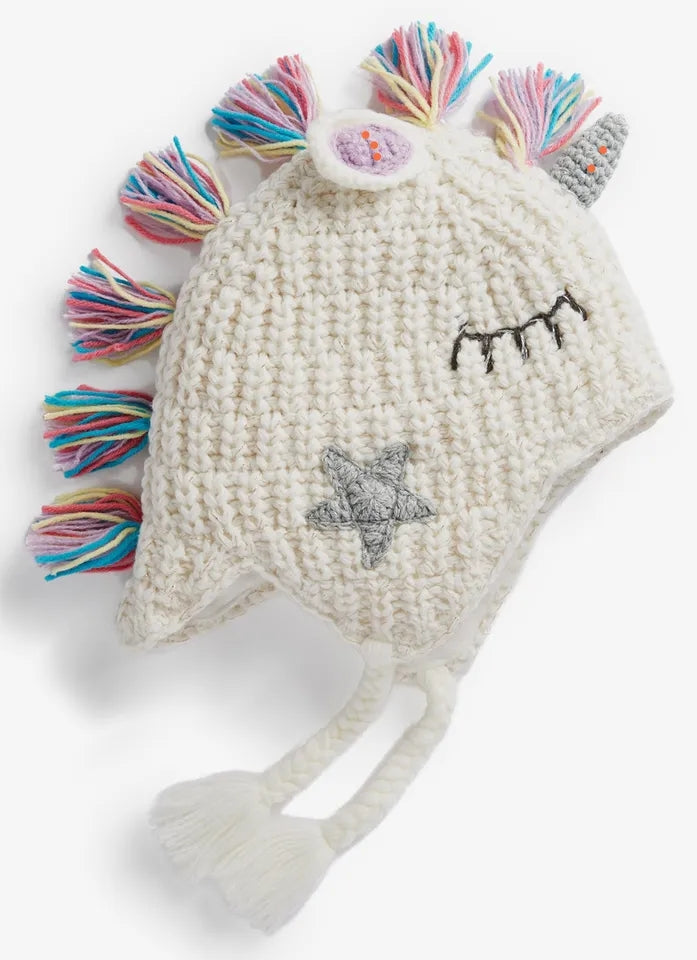 Crochet hats - dinosaur and Unicorn