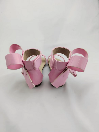 Natalie Patent Leather Bow Sandal - ready to ship