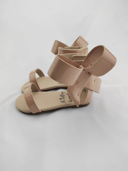 Natalie Patent Leather Bow Sandal - ready to ship