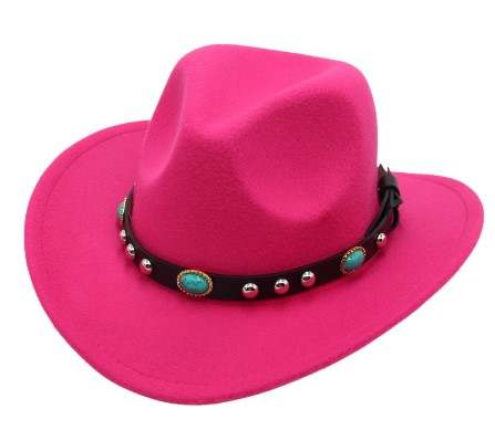 Tammy Cowgirl hat with turquoise band