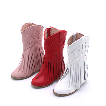 Jolene Fringe Leather Cowgirl Boots - runs narrow, size up!