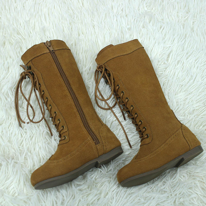 Elena Suede Lace-up Boots