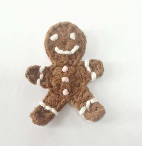 Crochet gingerbread Hair clips