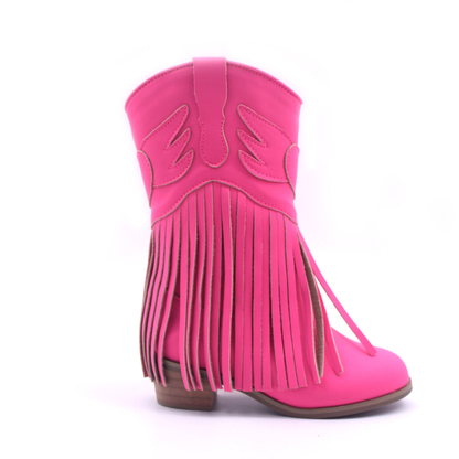 Jolene Fringe Leather Cowgirl Boots - runs narrow, size up!