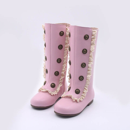 Analise Leather Button Boots ready to ship