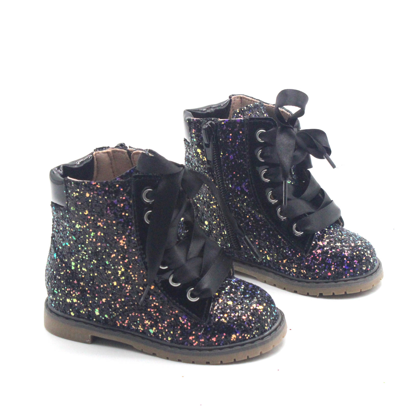 Glitter combat boots