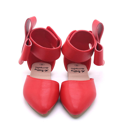 Aubrey Bow Shoes black and red