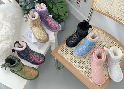 Winter twinkle sparkle cozy boots