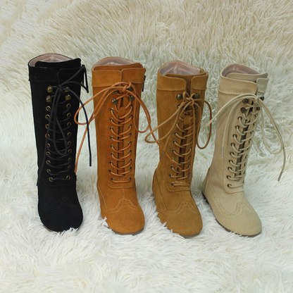 Elena Suede Lace-up Boots