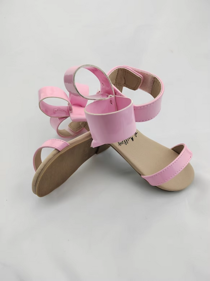 Natalie Patent Leather Bow Sandal - ready to ship