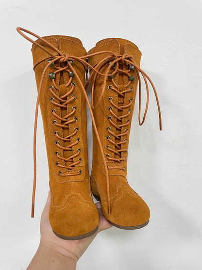 Elena Suede Lace-up Boots