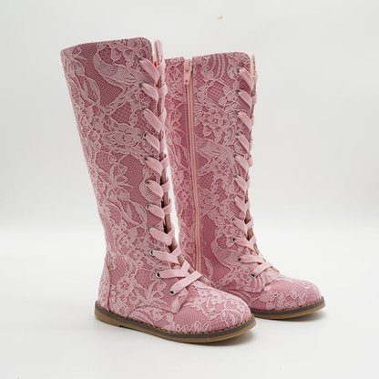 Luxe Tall Lace Boots - ready to ship