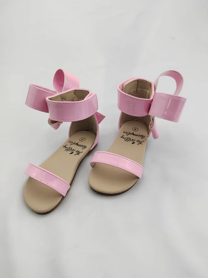 Natalie Patent Leather Bow Sandal - ready to ship