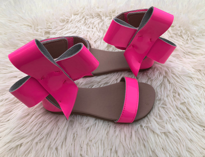 Let's Go Party Barbie Pink Bow Sandals