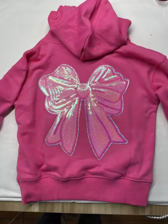 Personalized sweatshirt chenille patches