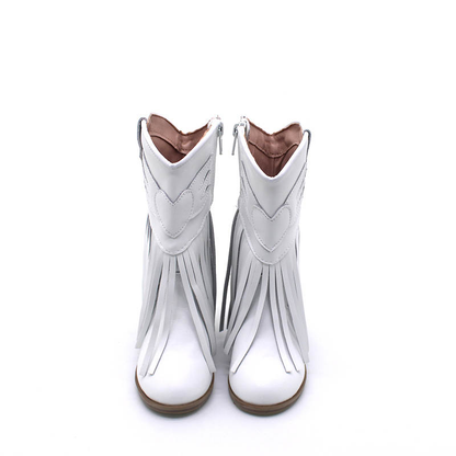 Jolene Fringe Leather Cowgirl Boots - runs narrow, size up!