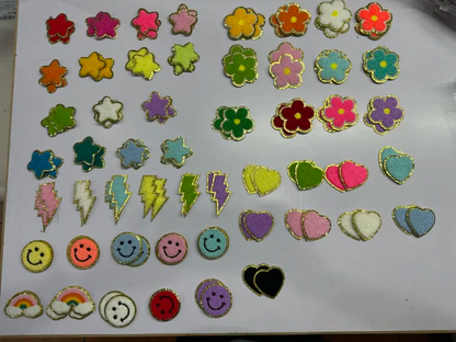 Chenille patches for personalized denim jacket