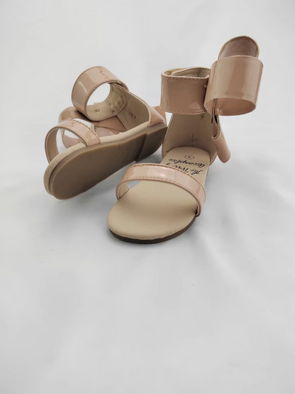 Natalie Patent Leather Bow Sandal - ready to ship
