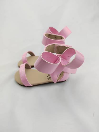 Natalie Patent Leather Bow Sandal - ready to ship