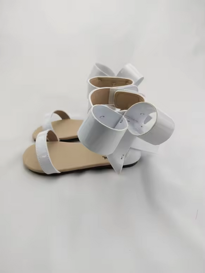 Natalie Patent Leather Bow Sandal - ready to ship