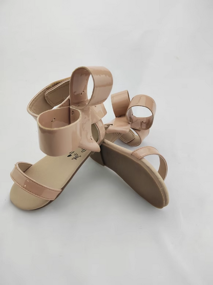 Natalie Patent Leather Bow Sandal - ready to ship
