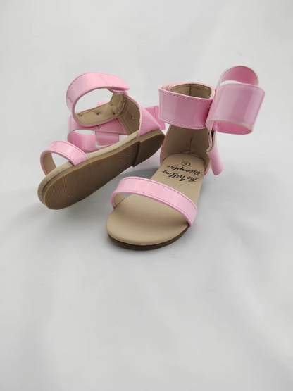 Natalie Patent Leather Bow Sandal - ready to ship