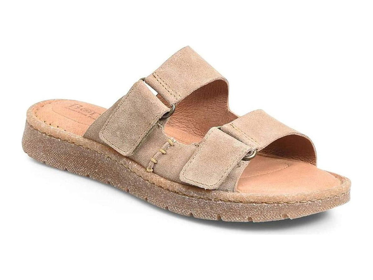 Born Dominica Women Sandal, Taupe Suede, Size 9.0