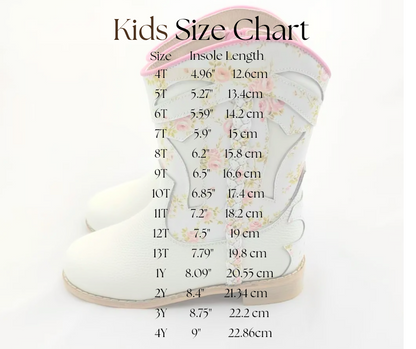 Braided floral cowboy boots - Kids and Adult