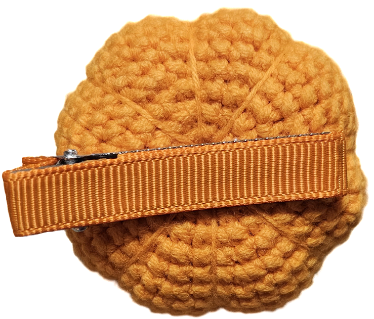 Candy corn and pumpkin crochet clips