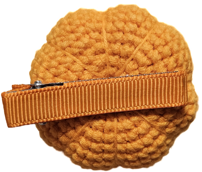 Candy corn and pumpkin crochet clips