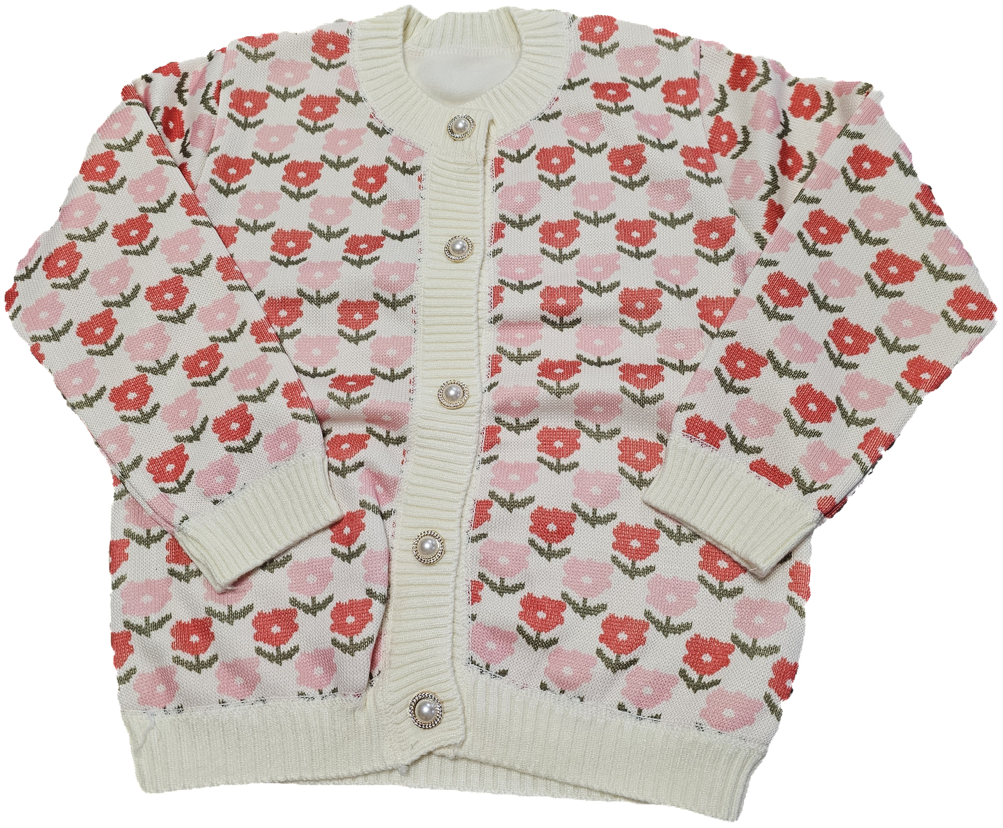 Emma button up cardigan (bows, strawberry, flowers)