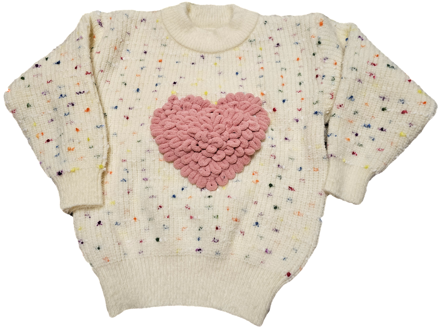 Confetti Heart crew neck sweater