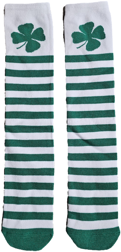 St. Patty's Day 4 leaf clover knee high socks