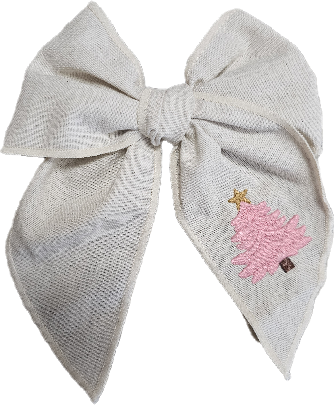 Christmas embroidered hair bows