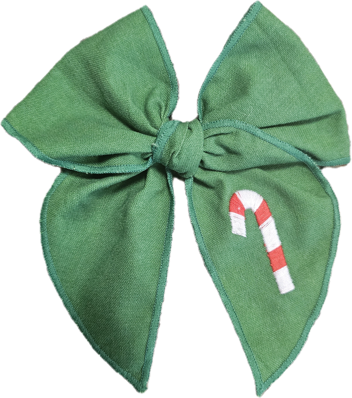 Christmas embroidered hair bows