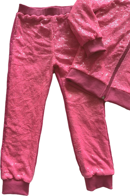 Pop star bling sequin pants and jacket set
