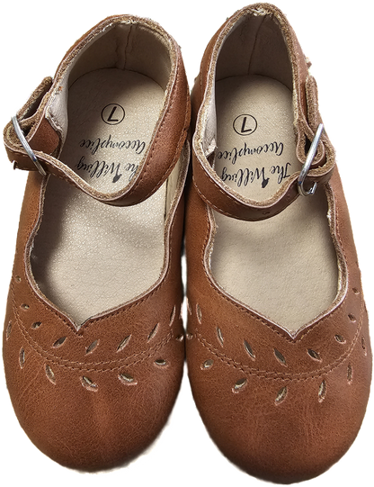 Vine Cutout Leather Mary Jane